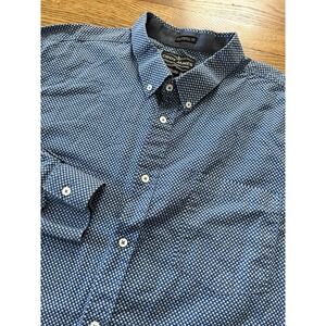 Cody James Western Button-Down Shirt LS Blue Microdot Men's Size 2XL XXL
